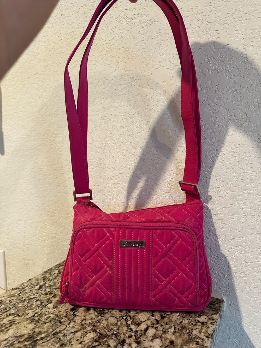 Vera Bradley Hot Pink Quilted Crossbody Bag